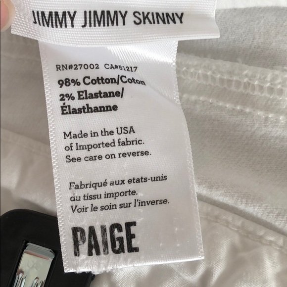 PAIGE White Patched Denim Jeans - Picture 4 of 4